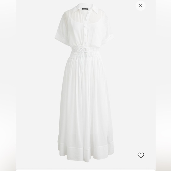 J. Crew brand new Elena shirtdress in Chiffon NWT Size 0 - Picture 3 of 8